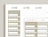 Solid 5 Habit Tracker Planner Stickers for inkWELL Press Planners IWPL25