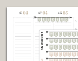 Solid CLASSIC Weekend Banner Stickers for inkWELL Press Planners IWPS10