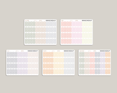 Solid 3 Hexagon Checklist Planner Stickers for inkWELL Press Planners IWPS13