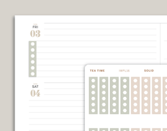 Solid 6 Hexagon Checklist Planner Stickers for inkWELL Press Planners IWPL16