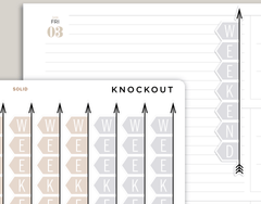 Solid FLEX Weekend Banner Stickers for inkWELL Press Planners IWPL23