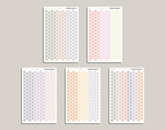 Solid Habit Tracker Hexagons Stickers for inkWELL Press Planners IWPL8