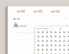 Stationary Bike Icon Planner Stickers for Inkwell Press Planners IWPS21