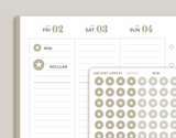 Star Bullet Journal Circle Planner Stickers for inkWELL Press IWPS24