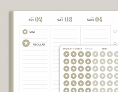 Star Bullet Journal Circle Planner Stickers for inkWELL Press IWPS24