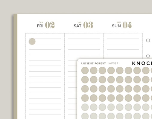 Transparent Dot Stickers for inkWELL Press Planners IWPS27