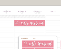 Hello Weekend Header Stickers for MakseLife Planner MH47