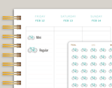Bicycle Icon Planner Stickers for MakseLife Planner U91