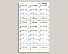 Birthday Label Planner Stickers for MakseLife Planner R87