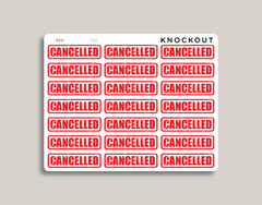 Transparent Cancelled Planner Stickers  cover