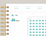 Car Icon Planner Stickers for MakseLife Planner U68