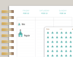 Church Icon Planner Stickers for MakseLife Planner cover