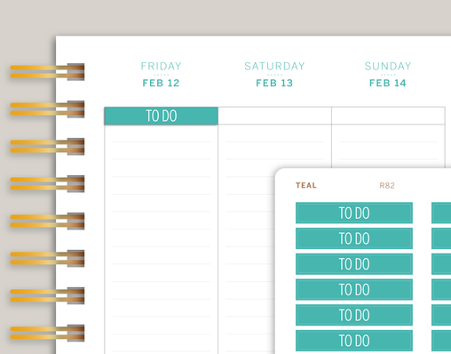 Header Stickers for Vertical MakseLife Planners R82