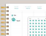 Pet Paw Icon Stickers for MakseLife Planner U86