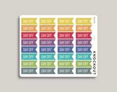 day off Horizontal Flag Planner Sticker for MakseLife Planner mixed