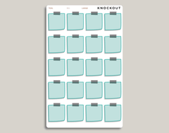 Sticky Note / Post It Note Planner Stickers for MakseLife Planner large teal