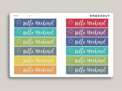 Hello Weekend Header Stickers for MakseLife Planner MH47