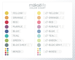 makselife planner color chart