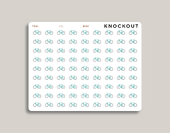 Bicycle Icon Planner Stickers for MakseLife Planner mini teal