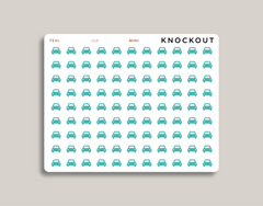 Car Icon Sticker Makselife planner Mini Teal