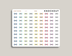 Dumbbell Icon Stickers Makselife Planner mini light mixed