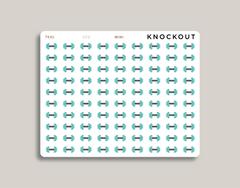 Dumbbell Icon Stickers Makselife Planner mini teal