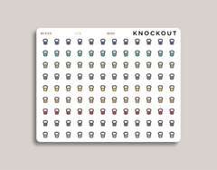 Kettlebell Icon Sticker Makselife Planner mini mixed