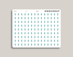 Podcast microphone icon sticker makselife planner mini teal