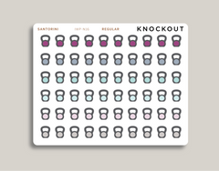 Kettlebell Icon Planner Stickers for 2021 inkWELL Press Planners IWP-N16