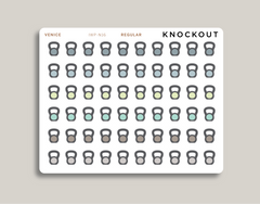 Kettlebell Icon Planner Stickers for 2021 inkWELL Press Planners IWP-N16