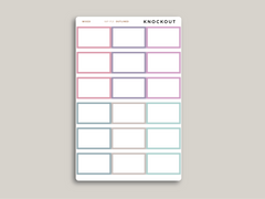Half Box Stickers for 2022 inkWELL Press Planners IWP-P19