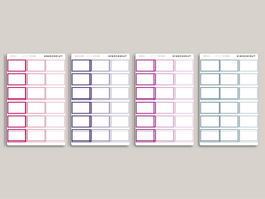 Half Box Stickers for 2022 inkWELL Press Planners IWP-P19