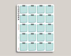 Sticky Note / Post It Note Planner Stickers for MakseLife Planner regular teal