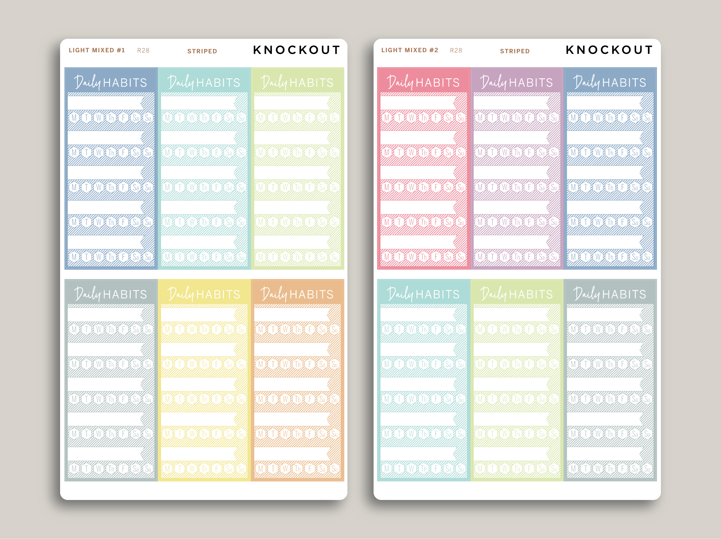5 Habit Tracker Planner Stickers for MakseLife Planners R28 – Knockout  Print Shop