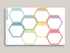 Goal Hexagon with Blank Header Planner Stickers for MakseLife Planners R40