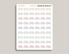 Bicycle Icon Planner Stickers for MakseLife Planner regular light mixed