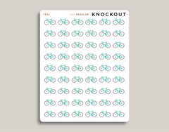 Bicycle Icon Planner Stickers for MakseLife Planner regular teal