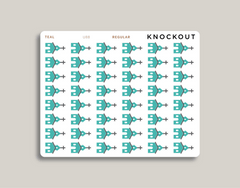Church Icon Planner Stickers for MakseLife Planner regular teal