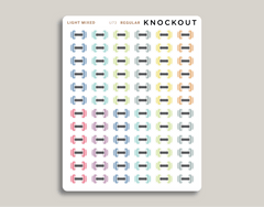 Dumbbell Icon Stickers Makselife Planner regular light mixed