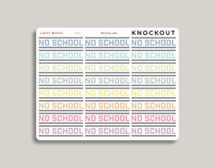 No School Planner Stickers for MakseLife Planner regular light mixed