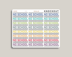 No School Planner Stickers for MakseLife Planner regular mixed
