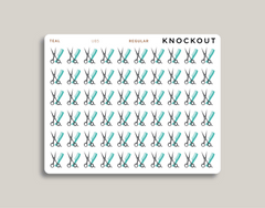 Haircut Appointment Scissor Icon Planner Stickers for MakseLife Planner regular teal