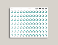 TV Icon Planner Stickers for MakseLife Planner regular teal