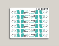 Time To Plan Stickers for MakseLife Planners teal
