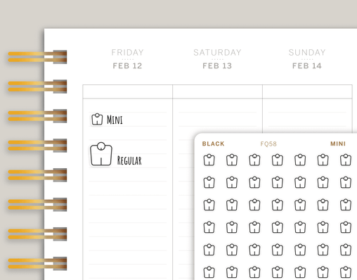 Transparent Weight Scale Icon Planner Stickers FQ58