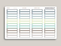 Dollar Sign Monthly Planner Stickers for 2021 inkWELL Press IWP-W35