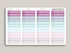Dollar Sign Monthly Planner Stickers for 2021 inkWELL Press IWP-W35