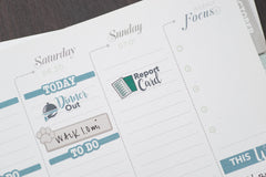 report card Products School Event Icon Sampler Planner Stickers in planner