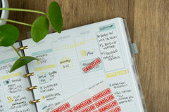 Transparent Cancelled Planner stickers installed