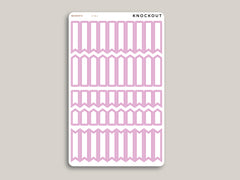Outlined Flag / Arrow Planner Stickers | Mildliner Collection Z-ML2
